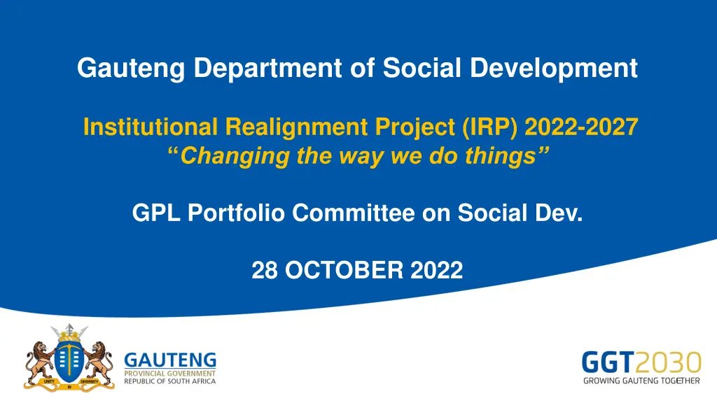 gauteng department of social development