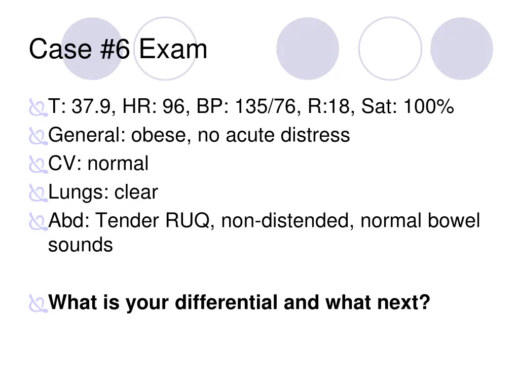 case 6 exam