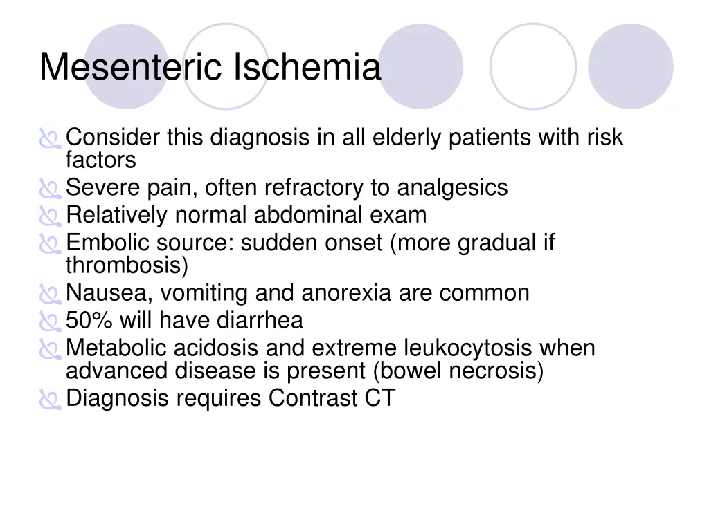 mesenteric ischemia