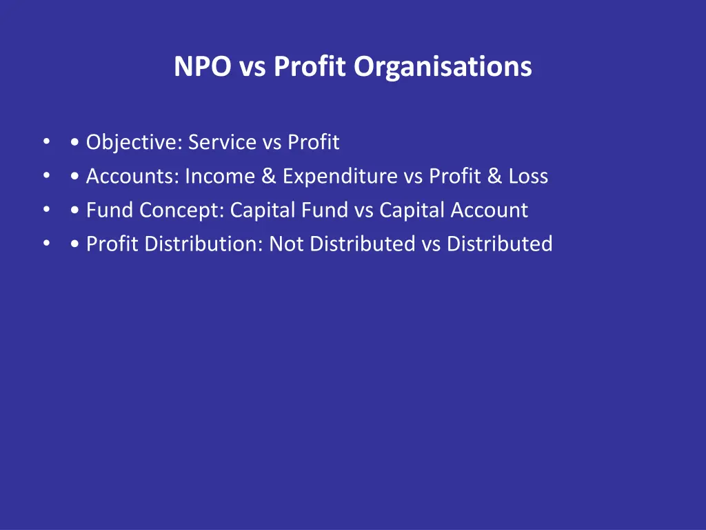 npo vs profit organisations