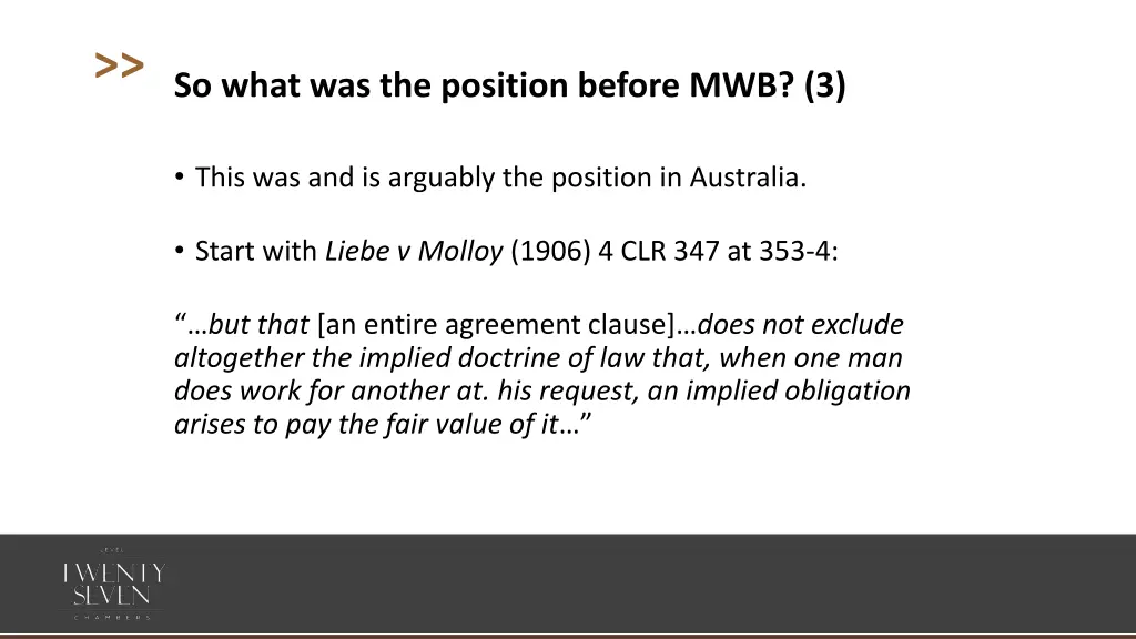 so what was the position before mwb 3