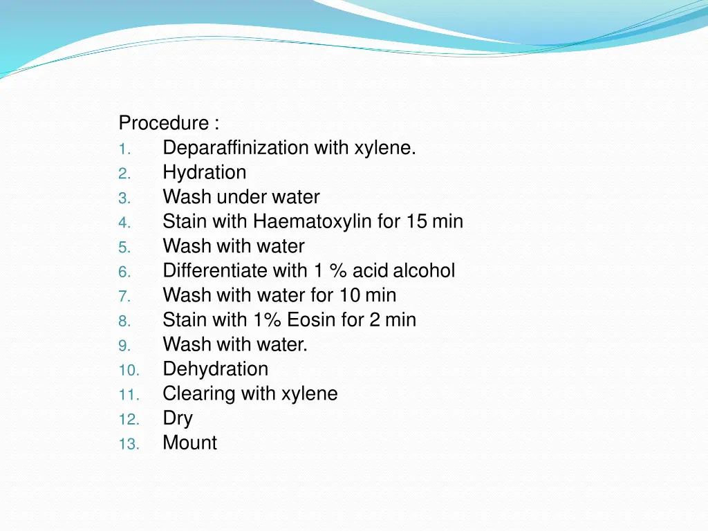 procedure 1 deparaffinization with xylene