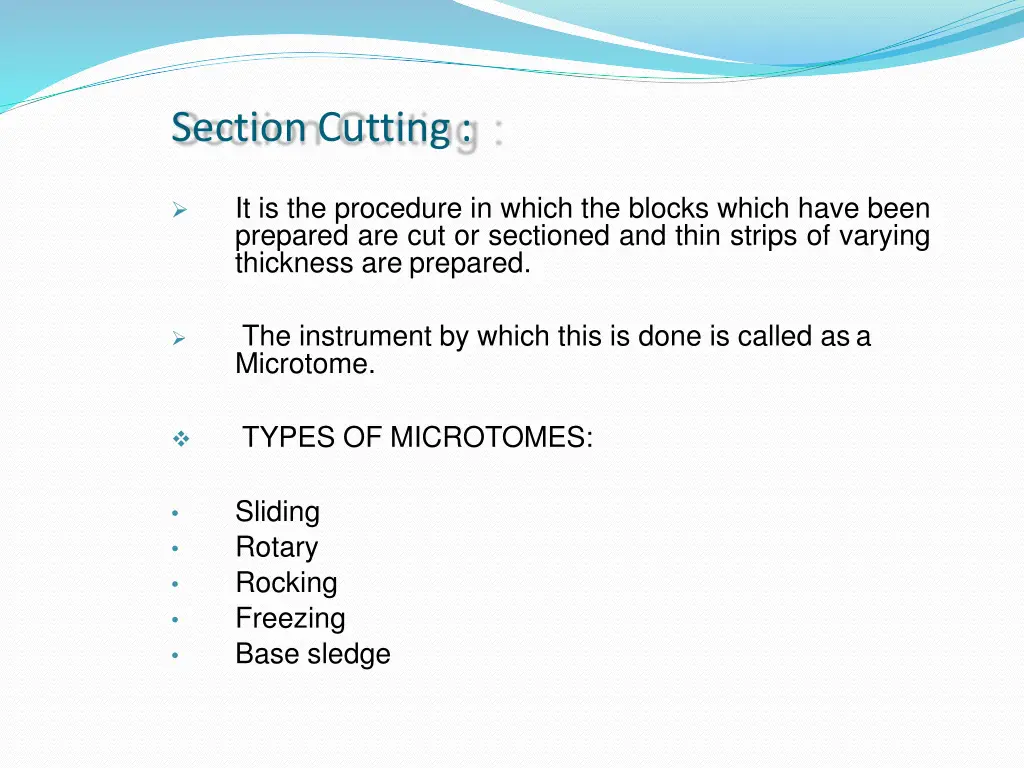 section cutting