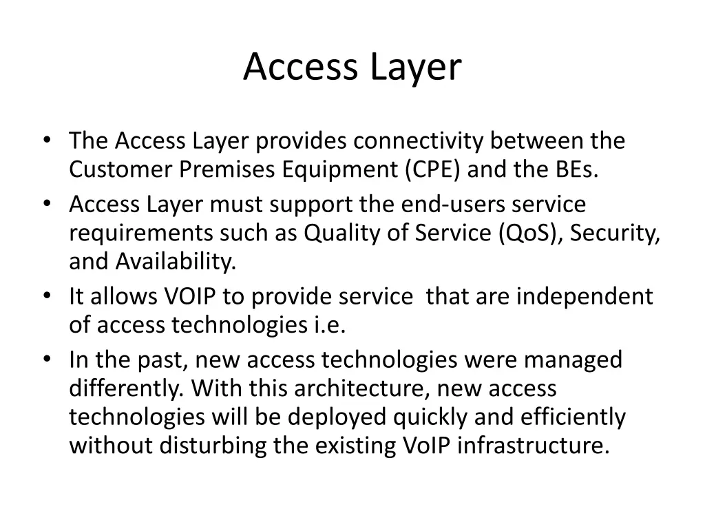 access layer