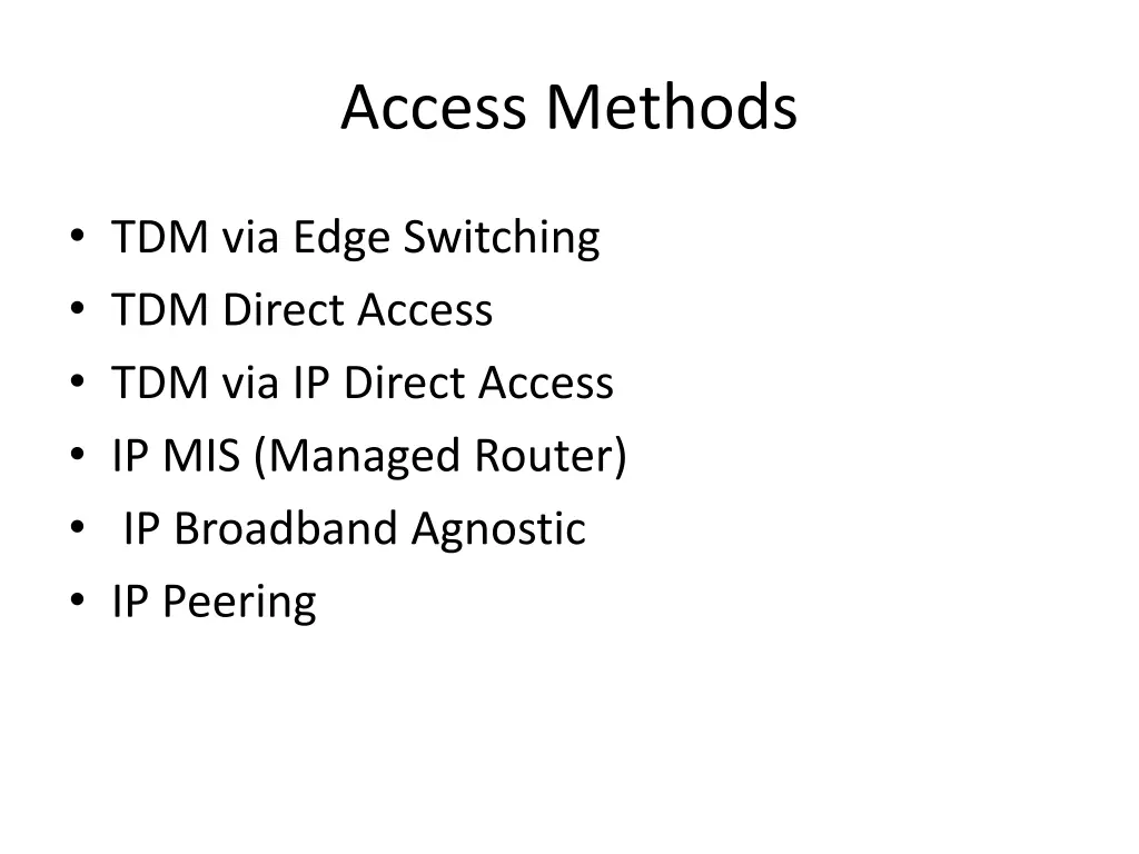 access methods 1