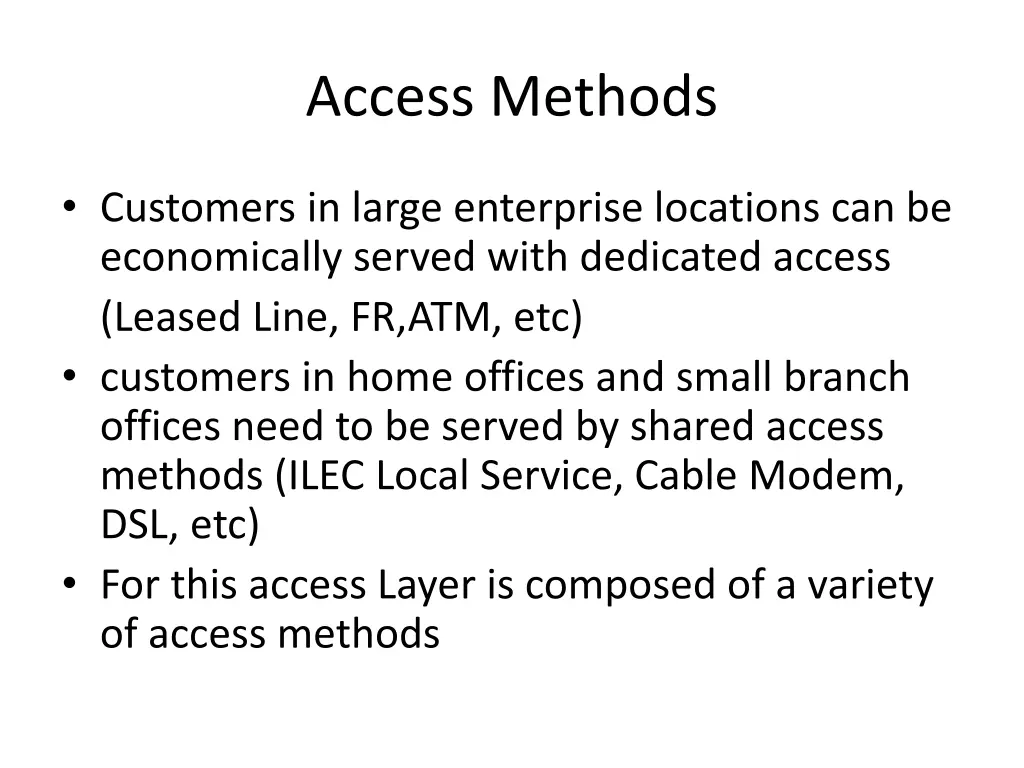 access methods