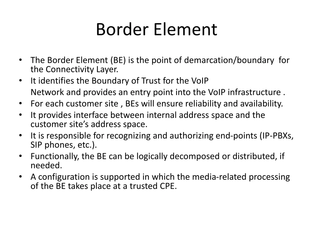 border element