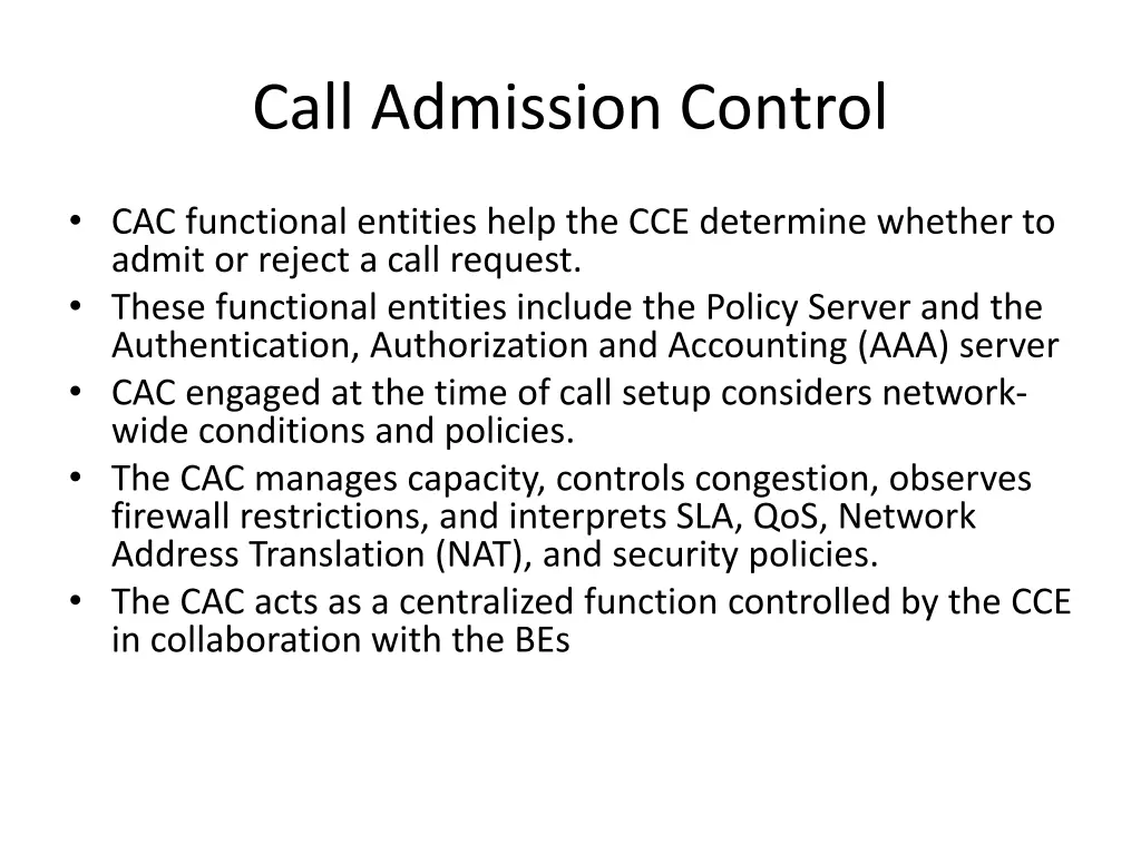 call admission control 1