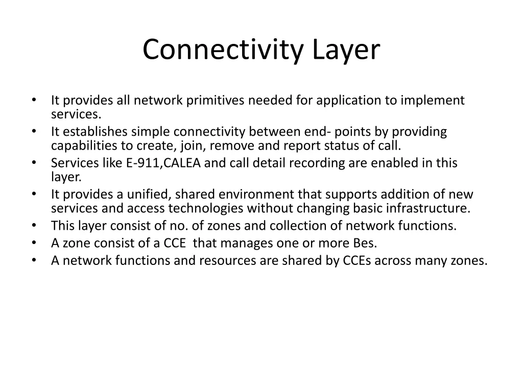 connectivity layer