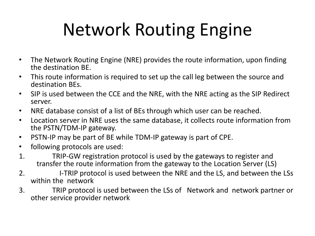 network routing engine