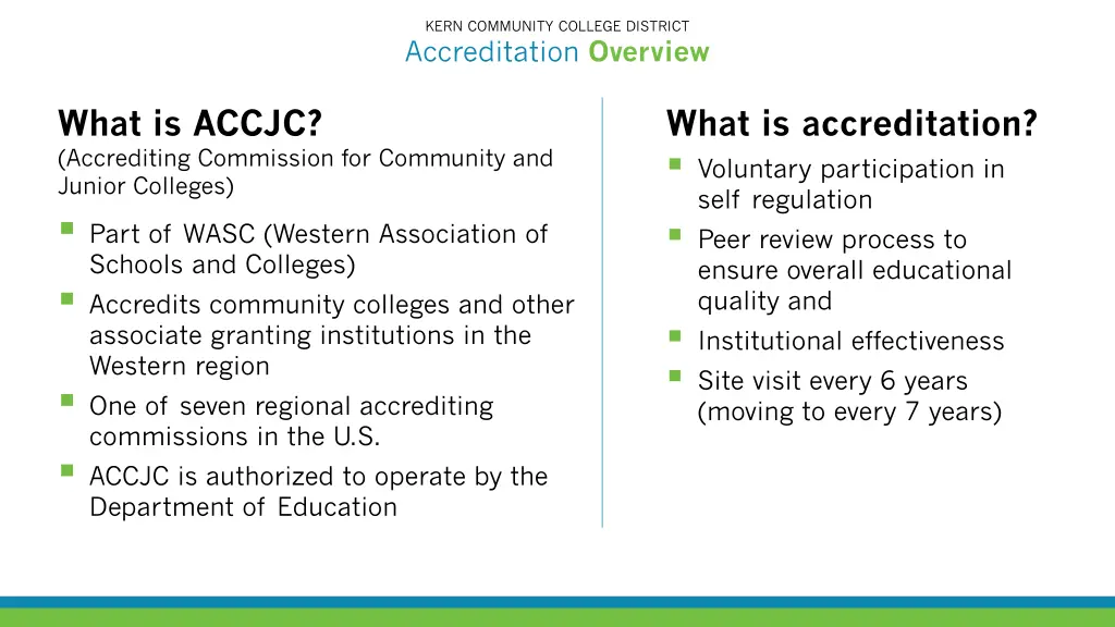 kern community college district accreditation 1