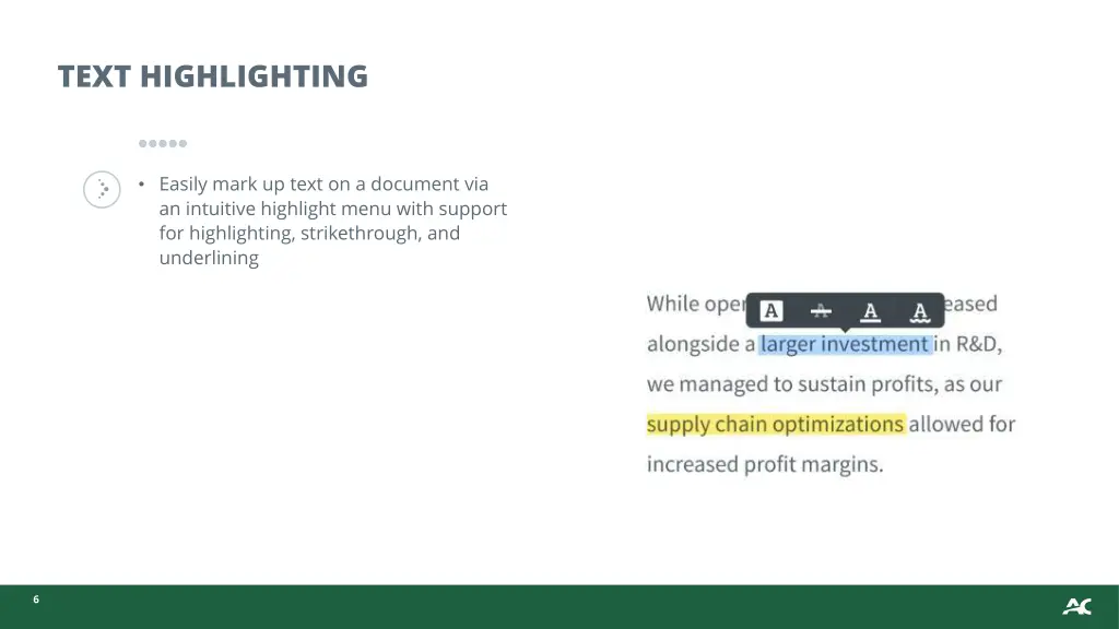 text highlighting