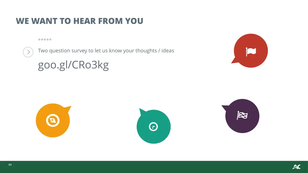 we want to hear from you