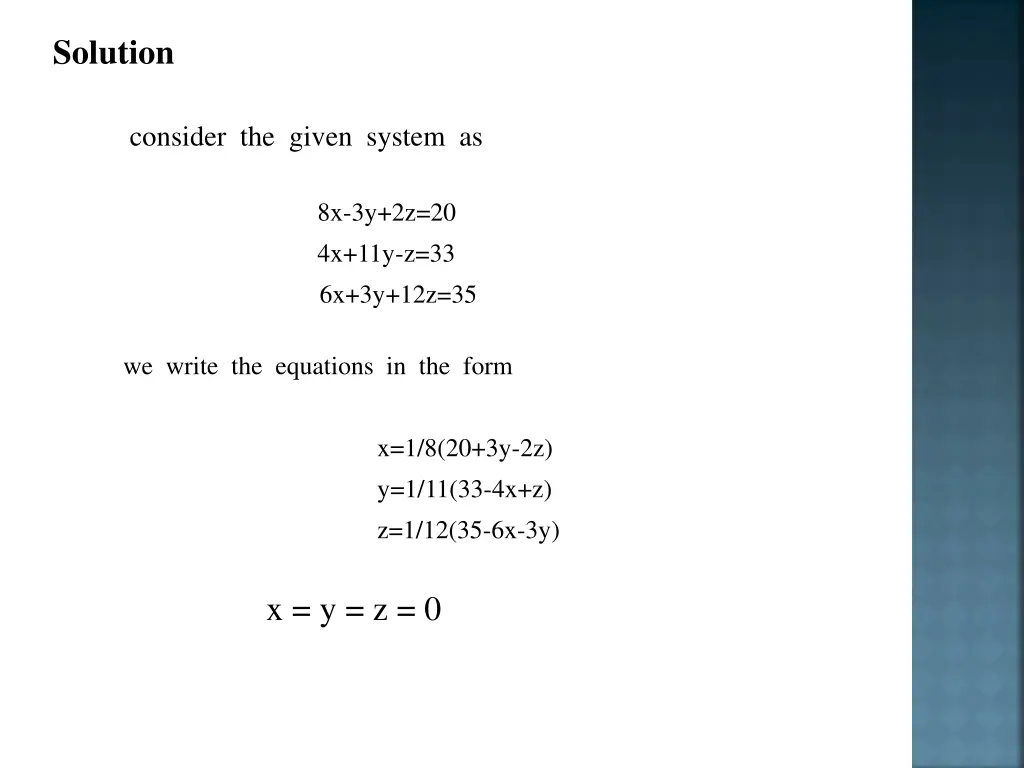 solution