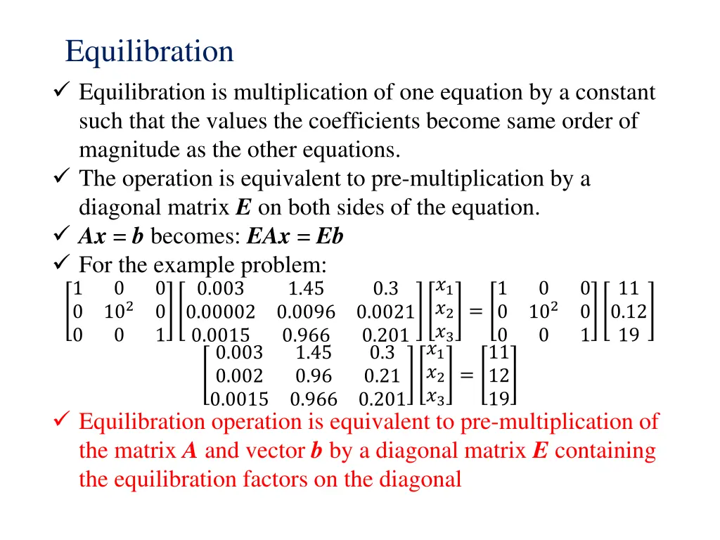 equilibration equilibration is multiplication