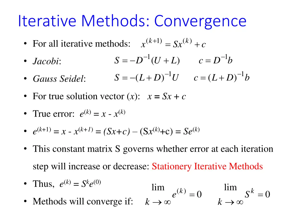 iterative methods convergence