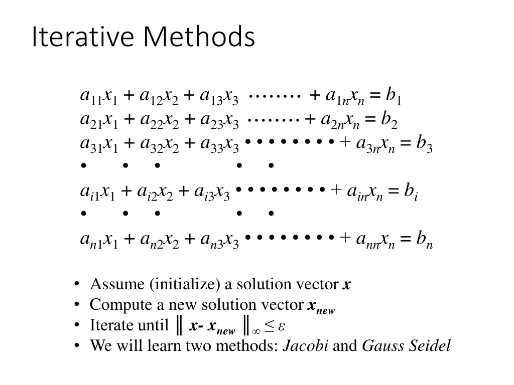 iterative methods