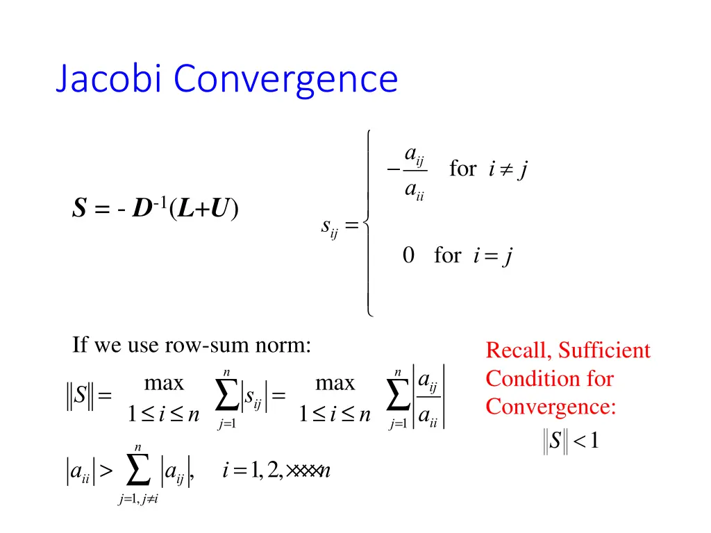 jacobi convergence