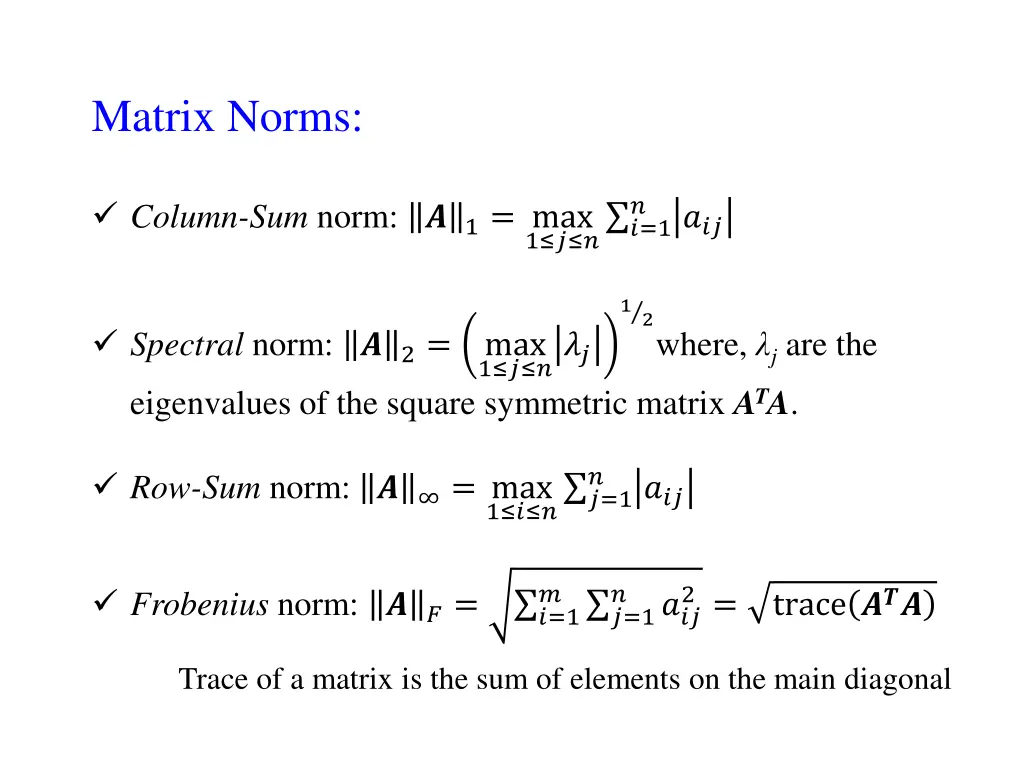 matrix norms