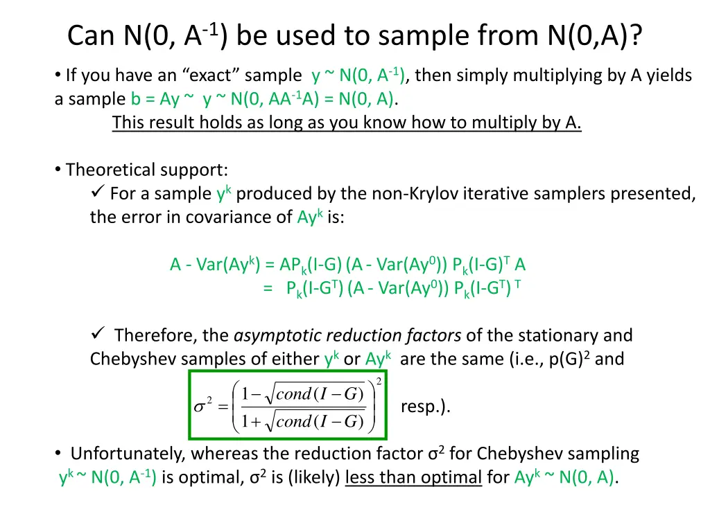 can n 0 a 1 be used to sample from n 0 a