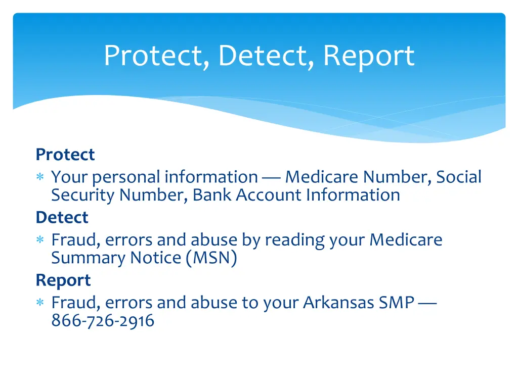 protect detect report