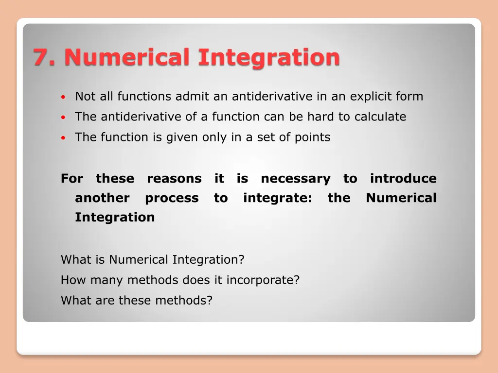 7 numerical integration