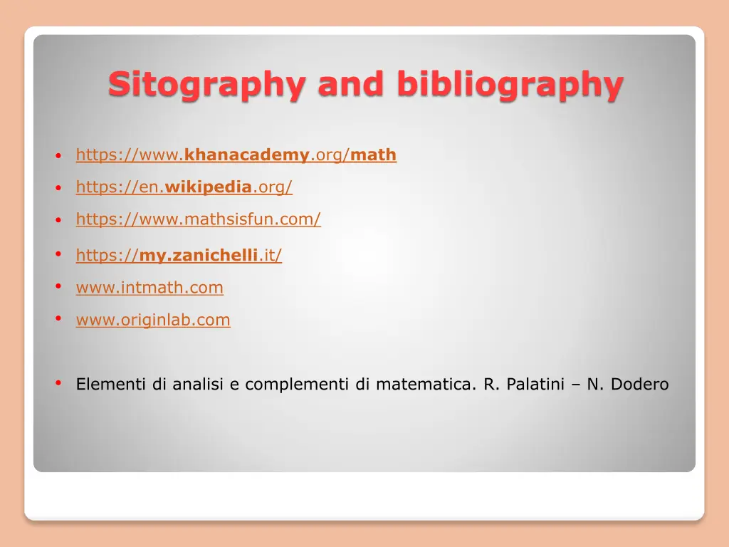 sitography and bibliography