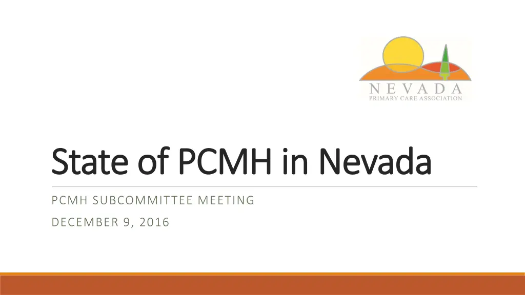 state of pcmh in nevada state of pcmh in nevada