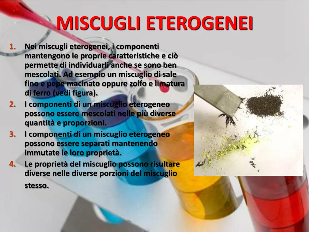 miscugli eterogenei