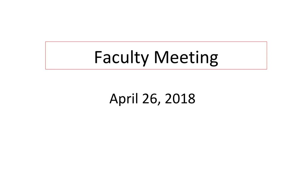 faculty meeting