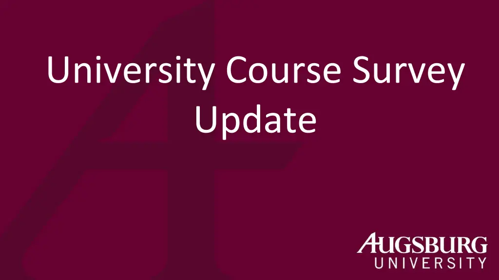 university course survey update