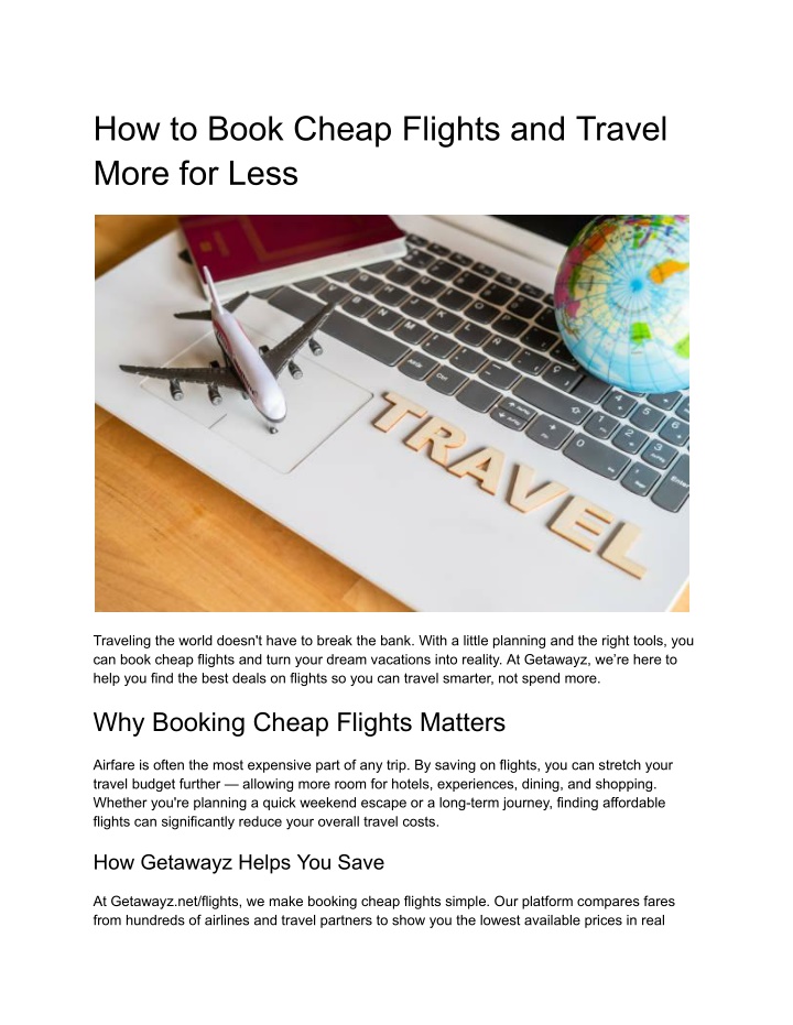 how to book cheap flights and travel more for less