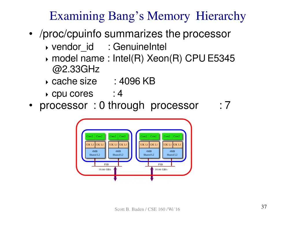 examining bang s memory hierarchy proc cpuinfo