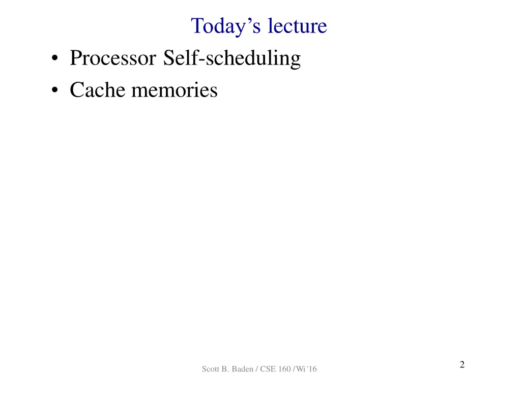 today s lecture
