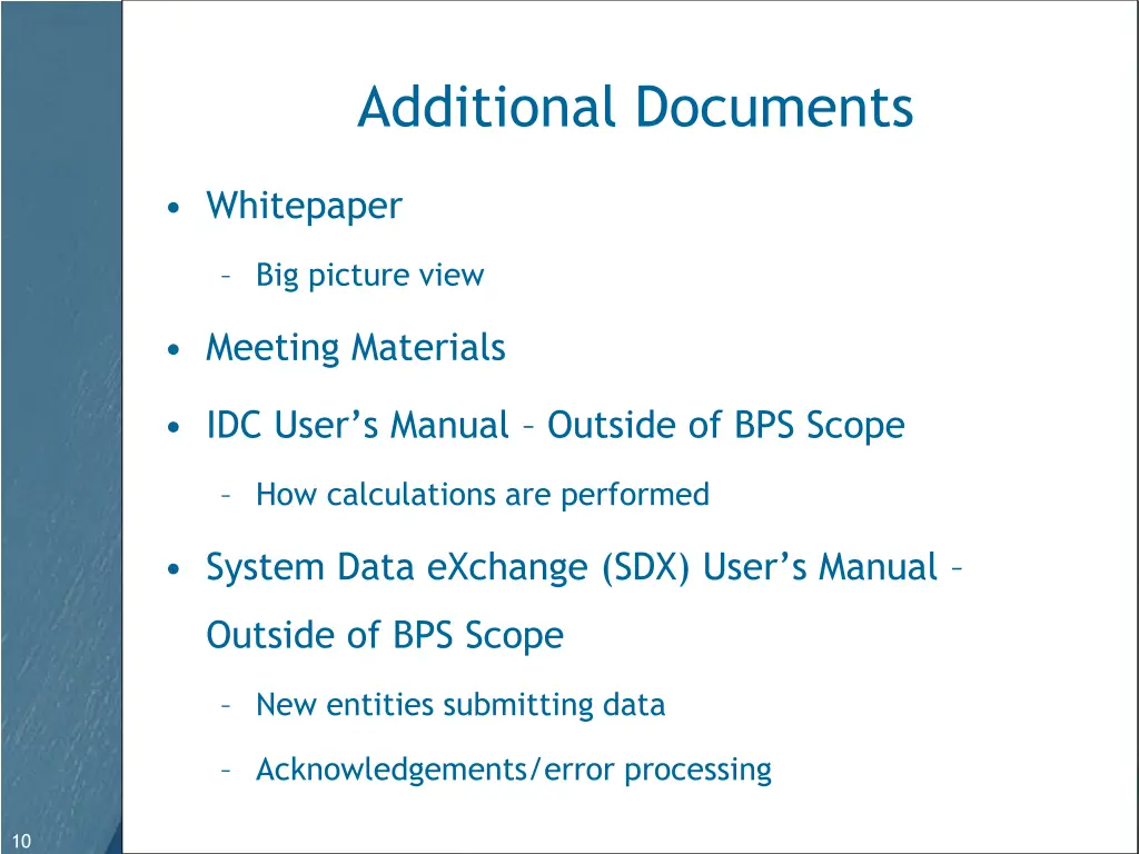 additional documents