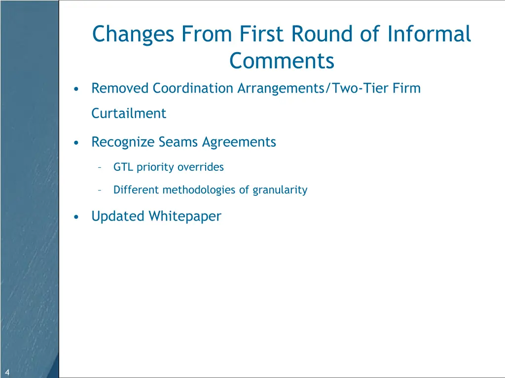 changes from first round of informal comments
