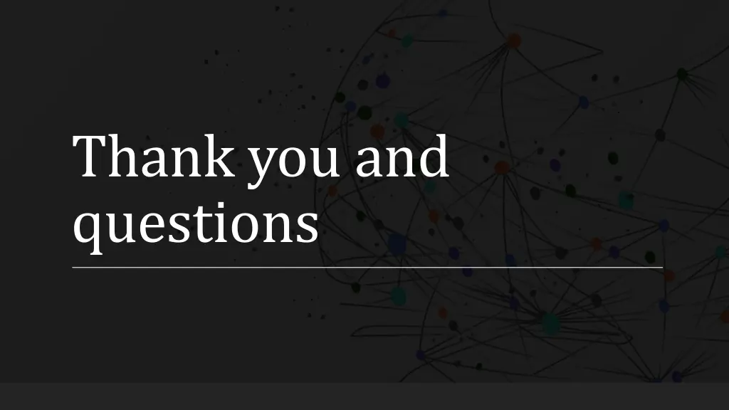 thank you and questions