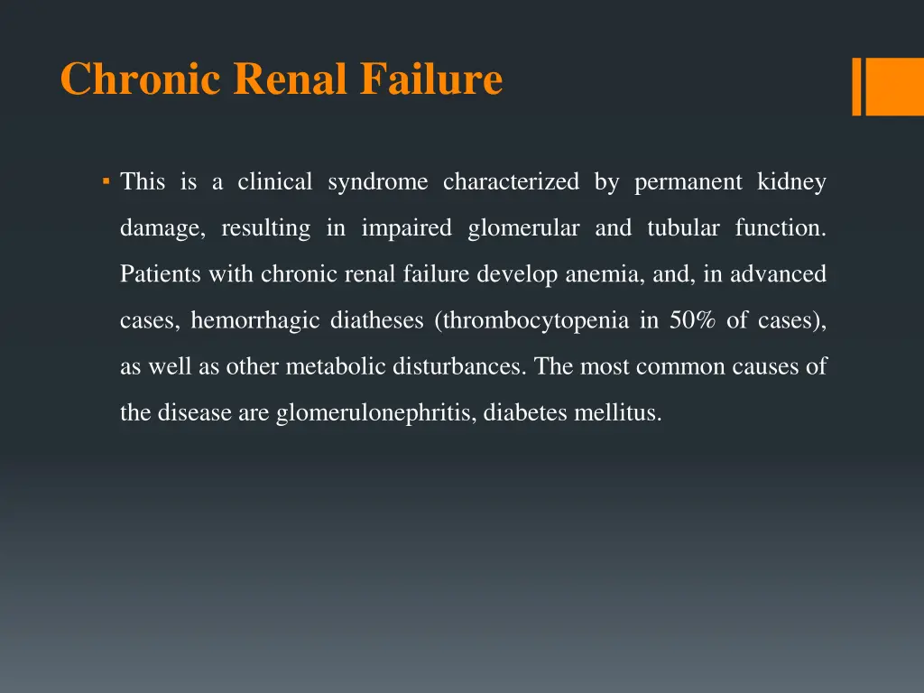 chronic renal failure