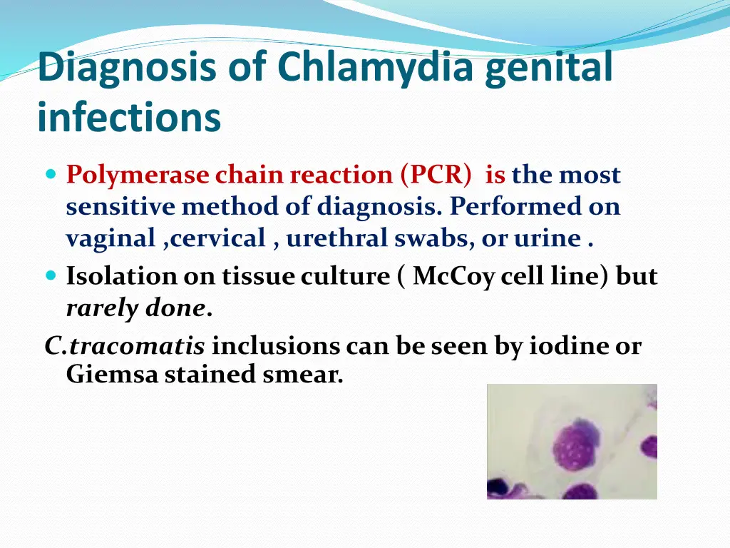 diagnosis of chlamydia genital infections
