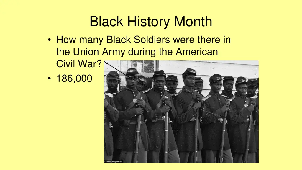 black history month how many black soldiers were