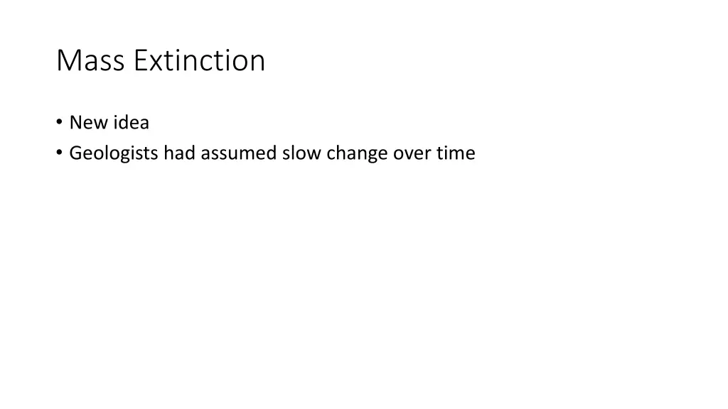 mass extinction