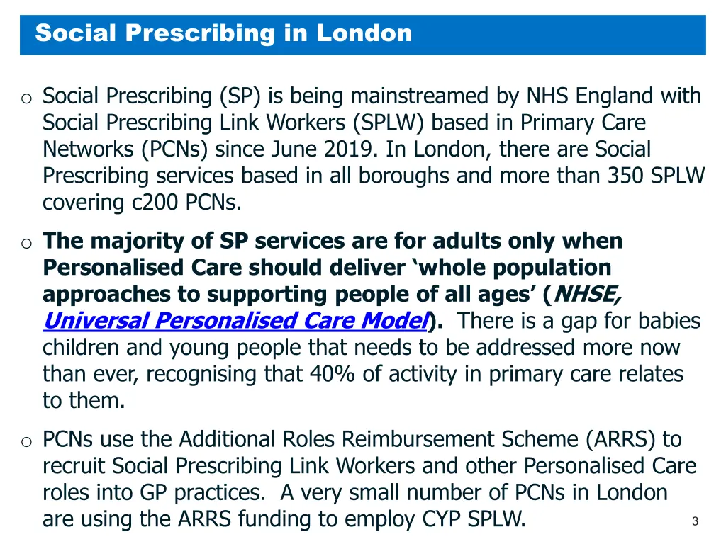 social prescribing in london