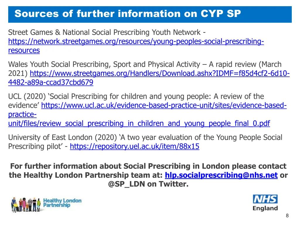 sources of further information on cyp sp