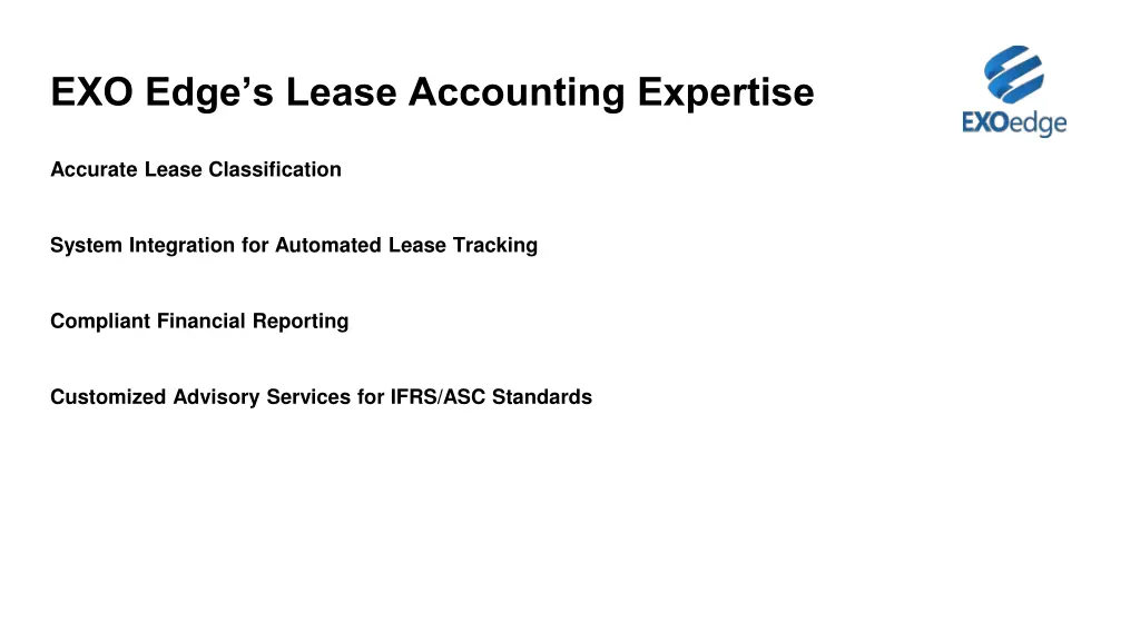 exo edge s lease accounting expertise
