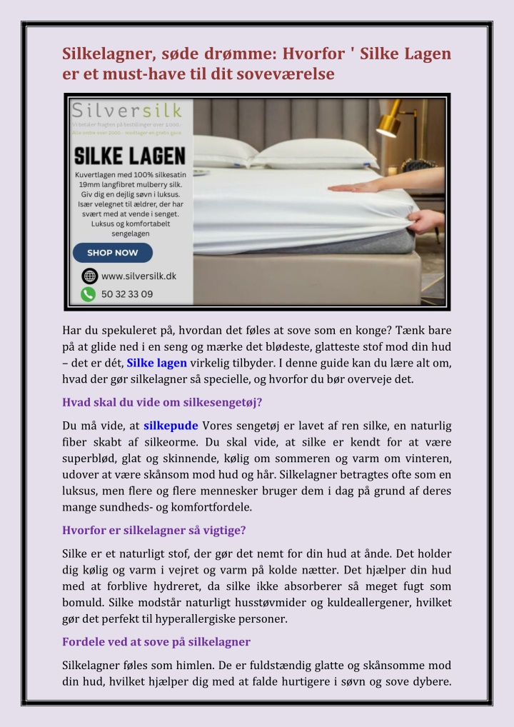 silkelagner s de dr mme hvorfor silke lagen