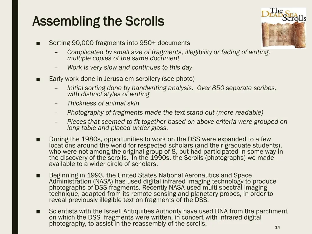 assembling the scrolls assembling the scrolls