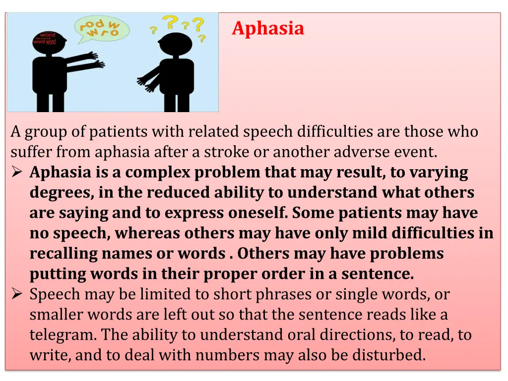 aphasia