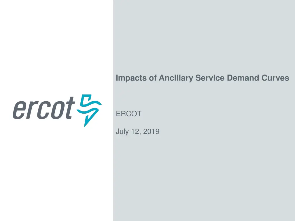impacts of ancillary service demand curves