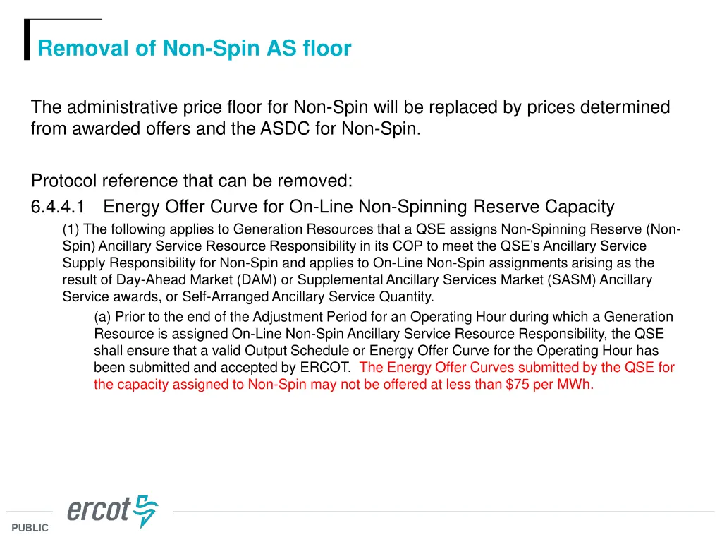 removal of non spin as floor