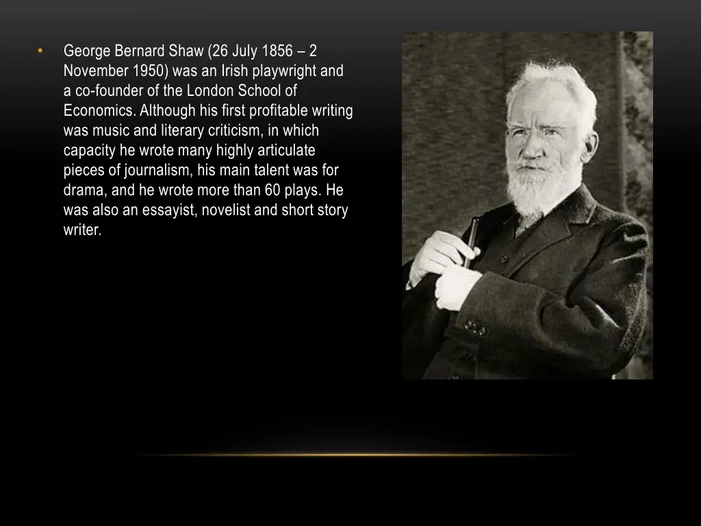 george bernard shaw 26 july 1856 2 november 1950
